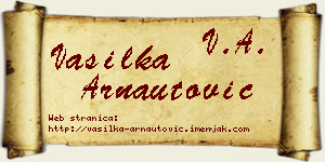 Vasilka Arnautović vizit kartica